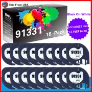 18PK 91331 Refill Label Maker Tape for DYMO LetraTag LT100T QX50 LT-110T 12MM