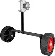 1 PCS Lawn Mower Support Wheel Backpack Weeder Handheld Support Frame Portable Support Wheel Lawn Mower Auxiliary Wheel Black