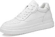 [Recyphi] Women's Fashion Sneakers Platform Shoes Hidden Wedge Sneakers Lace Up Casual Shoes 2.4”