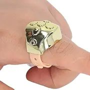 TikTok Remote Control Kindle App Page Turner, Bluetooth Camera Video Recording Remote, Scrolling Ring for Shutter Selfie Record Video, Gifts (Gold)