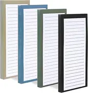 4 Pack Magnetic Notepads for Refrigerator, Notepad Grocery List Large Magnet Pad for Fridge,Full Magnet Back Design Magnetic Memo Pads for Grocery List, Shopping List, to-Do List(200 Sheets)