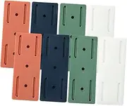 NUOBESTY 8Pcs Socket Wall Fixer Adhesive Power Strip Holder for Cable Management No Drill Required for Home Kitchen Office Use Space Saving Design