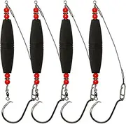 4pcs Catfish Float Rigs Fishing Bobbers Popping Corks Catfishing Equipment Black