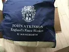 NEW John Atkinson 100% Pure New Wool Harlequin Blanket - Ivory in Full/Double