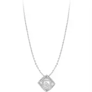 2PCS Geometry Faceted Ball Clavicle Necklace Silver plating Simple Fashion Women Jewelry Wedding Gift