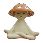 Yoga Mushroom Statue Mushroom Figure Unique Table Ornament Cute Yoga Meditation