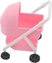Cute Charming Mini Bassinet Stroller 1/12 Scale Toy for Dolls Room Decor