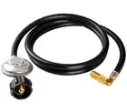 6 Feet Propane Regulator and Hose with Elbow Adapter for Blackstone 17 Inch