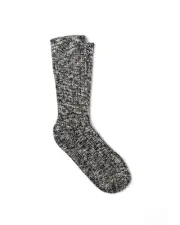 Birkenstock Wool Blend Crew Socks Speckle Design Women Grey Underwear