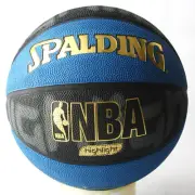 RARE 2008 SPALDING GOLD HIGHLIGHT NBA OUTDOOR BASKETBALL BALL SIZE 7 NEW !