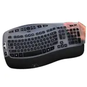 Keyboard Cover for Logitech K350 Wireless Wave Keyboard, Logitech MK570 Black