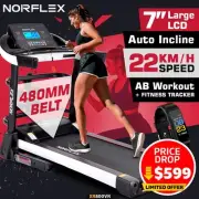 NORFLEX Electric Treadmill Home Gym Run Exercise Equipment Fitness Auto Incline