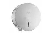 Dolphy Lockable Space Saving Durable Stainless Steel Jumbo Toilet Roll Dispenser - Silver