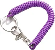 5Pcs Lobster Clasp Spring Stretchy Coil Keyring Keychain Strap Rope Cord Swivel Metal Carabiner Car House Key Hook Holder/362