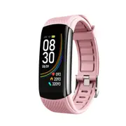 Temperature Measurement Bracelet Blood Pressure Heart Rate Blood Oxygen Sleep Sports Pedometer Health Monitoring Smart Bracelet - Pink