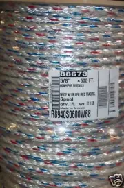 5/8" x 200+' Polydac combo rope / dock line / anchor line / climbing rope