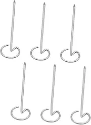 6Pcs Stainless Steel BBQ Skewers Vertical Design Grill Skewers for Air Fryer Compatible with Electric Ovens for Camping and Party Cooking