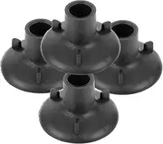 SECFOU 4pcs Potty Chair Accessories Legs Stool Bedside Commode with Suction Cup Feet Portable Replacement Chair Leg Seat Bar Stool Feet Footstool Footrest Black Rubber