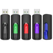 USB Flash Drives 64GB (5 Pack) | Retractable | 2.0 | PC & Mac