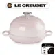 LE CREUSET-典藏琺瑯鑄鐵鍋烘焙麵包鍋24cm (貝殼粉- 鋼頭-內鍋黑)