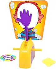 IOIUSKKU Arty Fun Cake Cream Game Toy Unexpected Surprises Safe and Durable Safe Plastic Hit Face Funny Party Toys Pie Face Game, Single