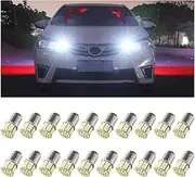 Bittwee 20PCS 12V RV LED Interior Lights, 1141 1156 1003 1073 BA15S 7506 LED Bulbs, Vehicle Interior Indoor Tail Lights for Backup Reverse Lights, Universal for RV Camper Trailer Boat Trunk（White）