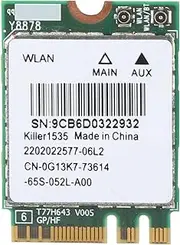Wireless Network Card, for Killer 1535AC Dual Band 2.4GHz + 5GHz 802.11ac NGFF M.2 Adapter,High Speed 867Mbps 4.1 Wireless Network Card WiFi Card for // /