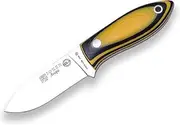 Survival Knife BS9 Avispa Joker CM117, Canvas Micarta Handle, 8 cm Blade of Böhler N695, with Kydex Sheath, Includes 130 cm Paracord 550, Tool for Fishing, Hiking, Camping and Hiking