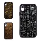 For iPhone XS 11 12 13 14 15 16 Pro Max Shockproof Case Ancient Egyptian Pattern