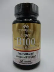 Windmill Super B100 Balanced B-Complex General Health, 60 Tablets 035046001322VL