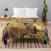 Throw Blanket Rectangle Art Sofa Covers Woven Modern Machine Washable Multicolor