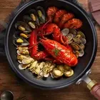 Iron Wok Pan Flat Bottom Easy to Clean Small Traditional Multipurpose 24cm