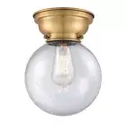 Innovations 204-8 Large Beacon 1-Lt Flush Mount, B Brass/Seed - 623-1F-BB-G204-8