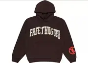 Travis Scott CJ X CACTUS PLANT FLEA MARKET “FREE THUGGER” HOODIE MEDIUM IN HAND