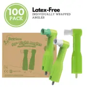 100/Box BeeSure 90° Right Angles Disposable Prophy Angles, Soft Cup, Latex-Free