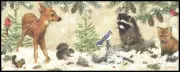 Greeting Card - Chipmunk Deer Fox Raccoon Squirrel - Giordano - Christmas 0855