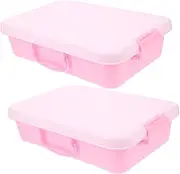 Abaodam 2pcs Portable Handheld Sand Tray with Lid Capacity Storage Box for for Organizing Sandbox Fun Entertainment Activities