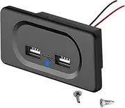 RV USB Outlet Wall Mount, Multipurpose RV Panel Outlet Wall Socket with USB Ports | Easy Install Car Powering Outlet Bus USB Socket for Buses RV Ships