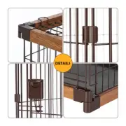 Petscene 3-Tier Metal Wired Cat Rabbit Cage Hutch Pet Crate House w/ WPC Frame