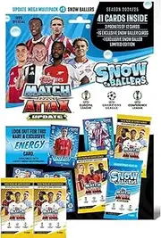 Match Attax Topps 24/25 Update Mega Multipack Snow Ballers #3- NEW Soccer Cards 2024-2025 Bundle with Topps Soccer Cards, Premier League Soccer Cards Includes 2 12-Card Packets with Hassential Sticker