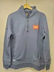 Samuel Adams Beer Womens Pullover Sweatshirt Quarter Zip Navy Blue Large