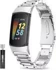 Stainless Steel Replacement Band Strap Compatible for Fitbit Charge 6/Charge 5 (