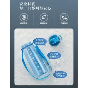 【麥瑞】加厚耐熱彈蓋運動水壺 2200ml(2.2L水壺 運動水壺 熱水壺 健身水壺 大容量水壺 吸管水壺)