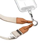 - Utility Lanyard with Earbuds Case 2-in-1 Utility Lanyard with Leather Earbuds - Ecru/tan - AirPods Pro