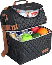 INSMEER 15L Lunch Bag for Women, Insulated Lunch Bag and Cooler with Leakproof & Dry Wet Separation, Dual-Layer Lunch Box for Work, Travel, Camping, Beach, Hiking