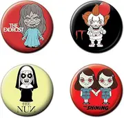 [Ata-Boy] Horror Movie Favorites Set of 4 1.25" Collectible Buttons