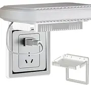 Wall Outlet Shelf - Adhesive Space-Saving Wall Shelf Outlet Shelf - Vertical Decorative Wall Holder Home Extender Decor for Routers, Bathroom & Cameras