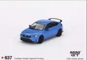1:64 HONDA CIVIC TYPE R BOOST BLUE PEARL 2023 MINI GT 637