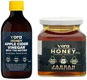 VORA Wellness Duo Kit | Raw Jarrah Honey TA35+ (250g) + Organic Honey Apple Cider Vinegar with the Mother (500ml) | Immunity, Digestion & Daily Vitality Support