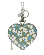 kate spade new york Liv Painterly Bouquet Embossed Leather Heart Coin Purse Bag Charm